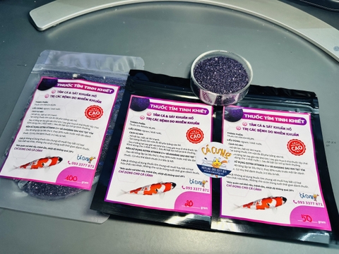 Thuốc Tím Tinh Khiết KMnO4 - Bột Tím khử trùng, tắm cá, sát khuẩn hồ cá cảnh (Hàng Công Ty)