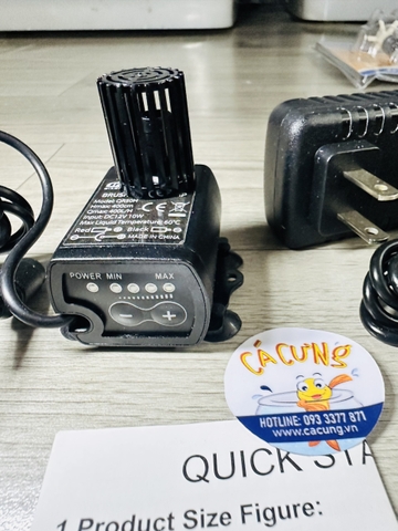 BƠM MINI 12V-10W (400L/H) ĐIỀU CHỈNH ĐƯỢC LƯU LƯỢNG - BƠM CHÌM KHÔNG CHỔI THAN (Hàng Công Ty)