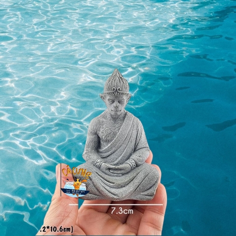 Tượng Tôn Ngộ Không Bằng Đá Sa Thạch Sắc Nét - Tề Thiên Đại Thánh Trang Trí Tiểu Cảnh Hồ Cá (Hàng Loại 1)