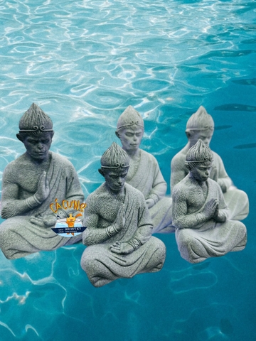 Tượng Tôn Ngộ Không Bằng Đá Sa Thạch Sắc Nét - Tề Thiên Đại Thánh Trang Trí Tiểu Cảnh Hồ Cá (Hàng Loại 1)