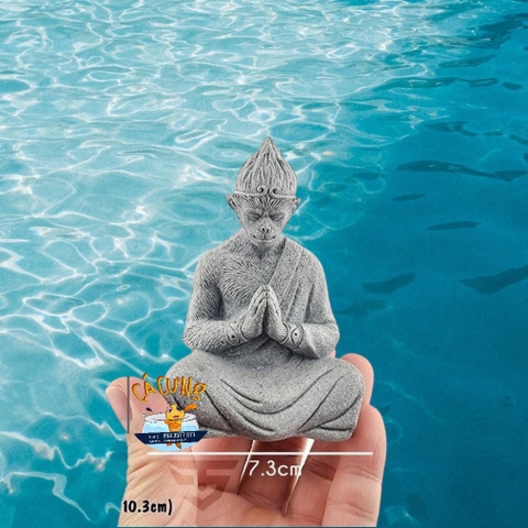 Tượng Tôn Ngộ Không Bằng Đá Sa Thạch Sắc Nét - Tề Thiên Đại Thánh Trang Trí Tiểu Cảnh Hồ Cá (Hàng Loại 1)