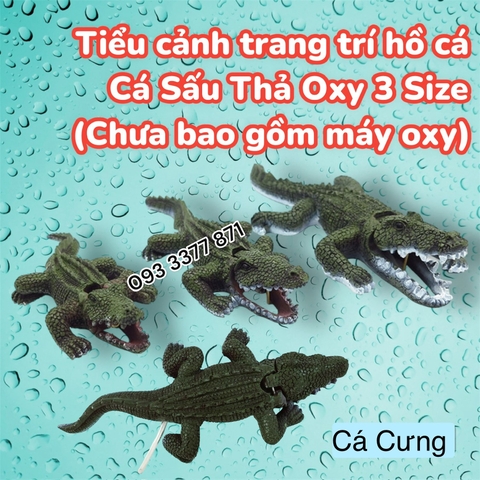 Tiểu Cảnh Cá Sấu - Mô hình cá sấu có sủi oxy trang trí bể cá cảnh thêm sinh động (Hàng Loại 1)