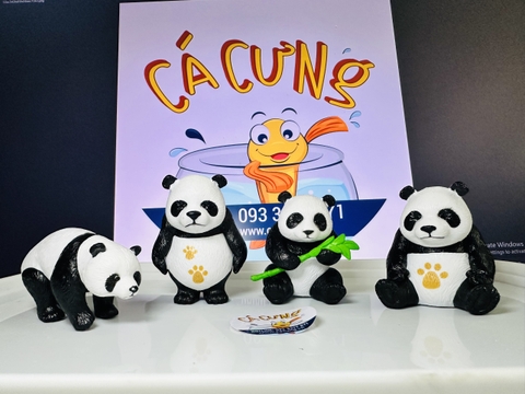 Gấu Trúc - Gấu Panda Trang Trí Hồ Cá, Bể Cá, Chậu Cây, Tiểu Cảnh Terrarium (Hàng Loại 1)