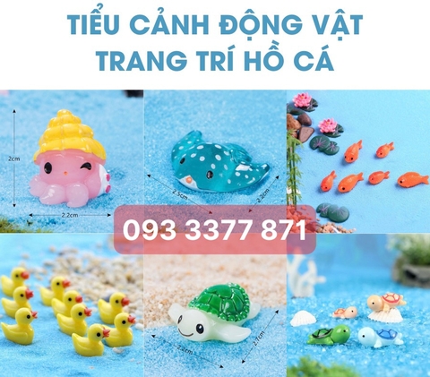 Tiểu Cảnh RÙA, VỊT, CÁ Mô Hình Động Vật Trang Trí Hồ Cá, Hồ Terrarium,...[TC ĐỘNG VẬT] - HÀNG LOẠI 1