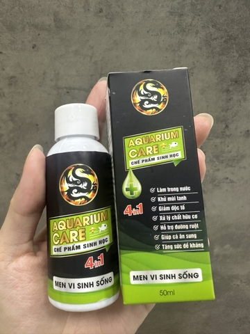 Vi Sinh Aquarium Care 4in1 (50ml) làm trong nước, khử mùi tanh, giảm độc tố,hỗ trợ đường ruột cho cá