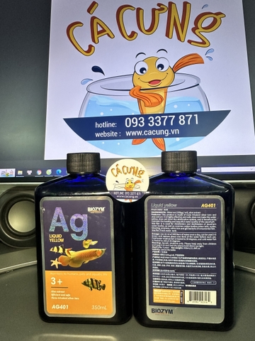 Biozym Ag+ Liquid Yellow | Biozym Ag 3+ Phòng & Xử Lý Nấm, Sát Khuẩn Cho Cá Cảnh (Hàng Công Ty)