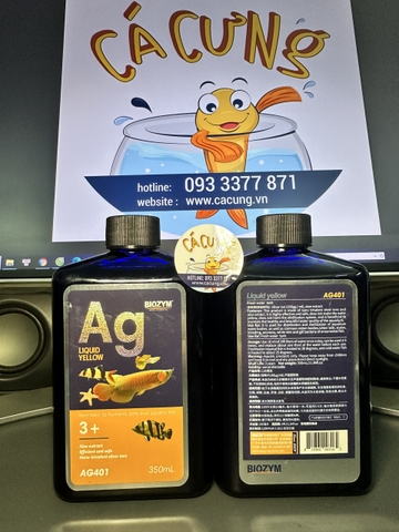 Biozym Ag+ Liquid Yellow | Biozym Ag 3+ Phòng & Xử Lý Nấm, Sát Khuẩn Cho Cá Cảnh (Hàng Công Ty)