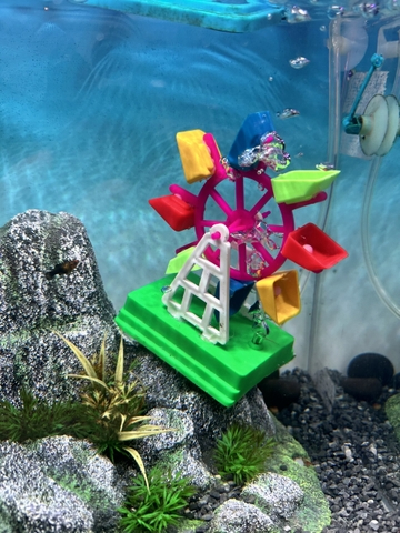 Tiểu Cảnh Chong Chóng Đu Quay Nhựa Có Oxy trang trí bể cá cảnh thêm sinh động (Hàng Công Ty)