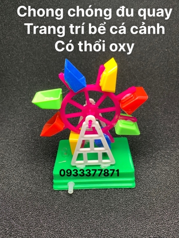 Tiểu Cảnh Chong Chóng Đu Quay Nhựa Có Oxy trang trí bể cá cảnh thêm sinh động (Hàng Công Ty)