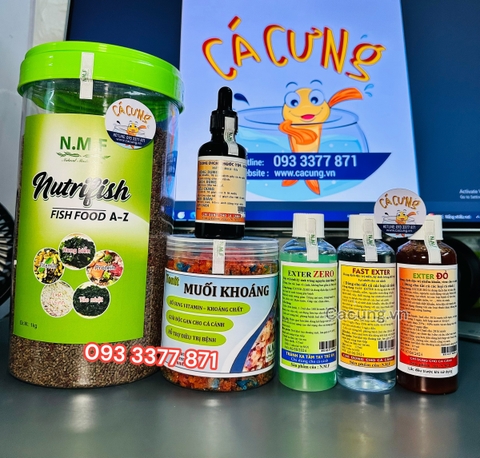 BỘ SẢN PHẨM NMF: EXTER ĐỎ - EXTER ZERO - FAST EXTER - TÍM TINH KHIẾT - NUTRIFISH - Go icon vitamin B12 cá cảnh (Hàng Công Ty)