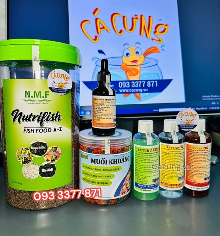 BỘ SẢN PHẨM NMF: EXTER ĐỎ - EXTER ZERO - FAST EXTER - TÍM TINH KHIẾT - NUTRIFISH - Go icon vitamin B12 cá cảnh (Hàng Công Ty)