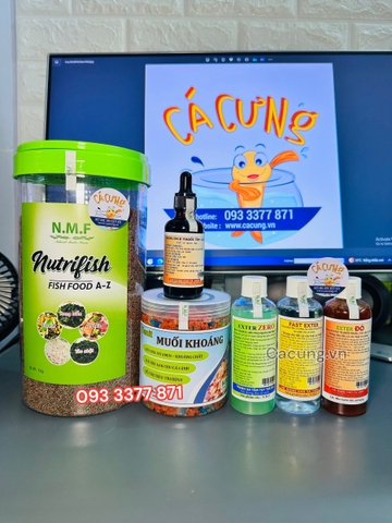 BỘ SẢN PHẨM NMF: EXTER ĐỎ - EXTER ZERO - FAST EXTER - TÍM TINH KHIẾT - NUTRIFISH - Go icon vitamin B12 cá cảnh (Hàng Công Ty)