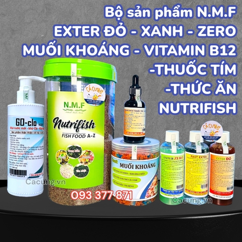 BỘ SẢN PHẨM NMF: EXTER ĐỎ - EXTER ZERO - FAST EXTER - TÍM TINH KHIẾT - NUTRIFISH - Go icon vitamin B12 cá cảnh (Hàng Công Ty)