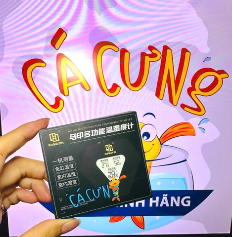 Nhiệt Kế MAYIN cao cấp cho bể cá - Nhiệt kế điện tử bể cá, ẩm đa năng 3in1 cho hồ cá (Hàng Công Ty)
