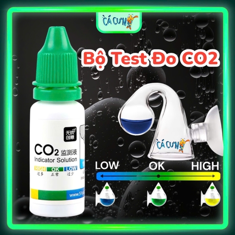 Bộ Test Đo CO2 Giọt Nước - Kiểm Tra Nồng Độ CO2 Cao Cấp Cho Hồ Cá, Bể Cá Thuỷ Sinh