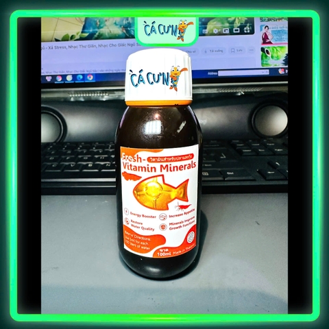 VITAMIN KHOÁNG FRESH siêu tăng đề kháng chuyên cho cá rồng, koi, tép, cá cảnh 100ml (Hàng Thái Lan)