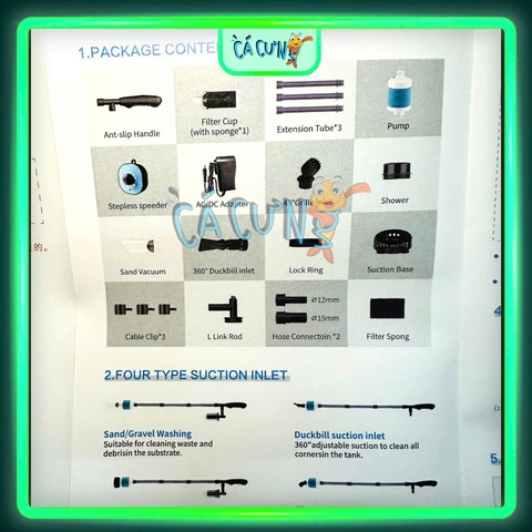 Máy Hút Vệ Sinh Hồ Cá Sobo DC 12V Chống Giật Điều Chỉnh Lưu Lượng BO-078 & BO-028 BO-058 (Hàng CTY))