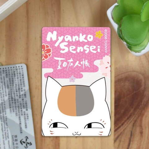 Miếng dán card Nyanko-sensei (Natsume Yuujinchou) nhiều mẫu, chính hãng MUSE