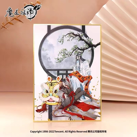 Combo Shikishi và khung ảnh huy hiệu khổng lồ Ma Đạo Tổ Sư Dần Khách Vọng Xuân, hàng chính hãng Nanmanshe