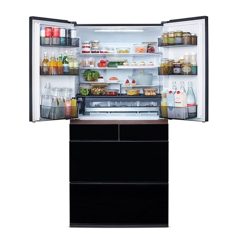 [NEW] Tủ Lạnh Hitachi 6 cánh Nhập Khẩu Nhật Bản Inverter 670 lít R-GW670TV XK, model mới, màu đen pha lê