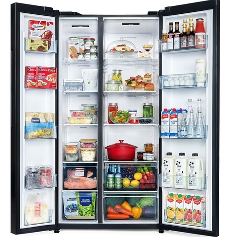 [New] Tủ lạnh Hitachi Side by Side 2 cửa 656L HRSN9713ESUVN màu đen ánh sao, giá tốt