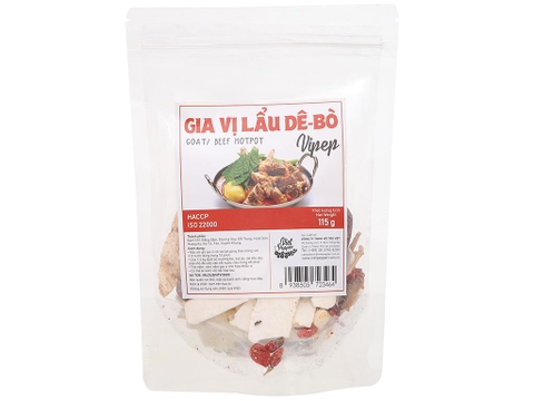 GIA VỊ LẨU DÊ - BÒ VIPEP GÓI 115G