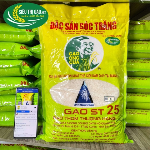 Gạo ST25 Xuất Khẩu túi 5kg
