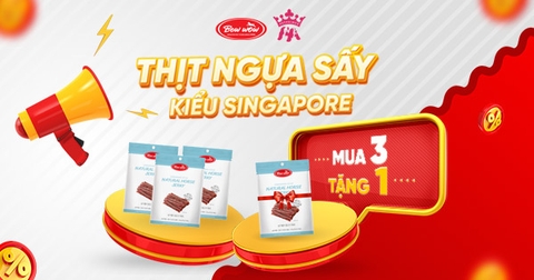 THỊT NGỰA SẤY KIỂU SINGAPORE MUA 3 TẶNG 1