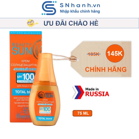 Kem chống nắng Floresan Beauty Sun Total block SPF100 75ml