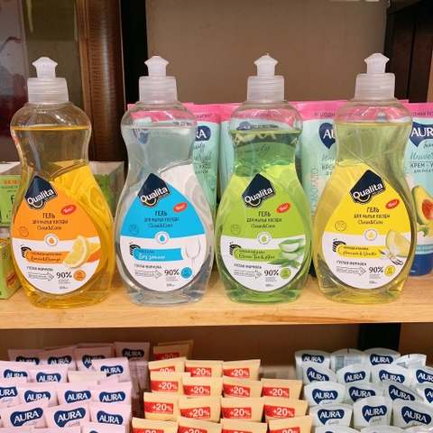 Nước rửa bát Qualita Organic 90% thành phần tự nhiên Chai 500ml