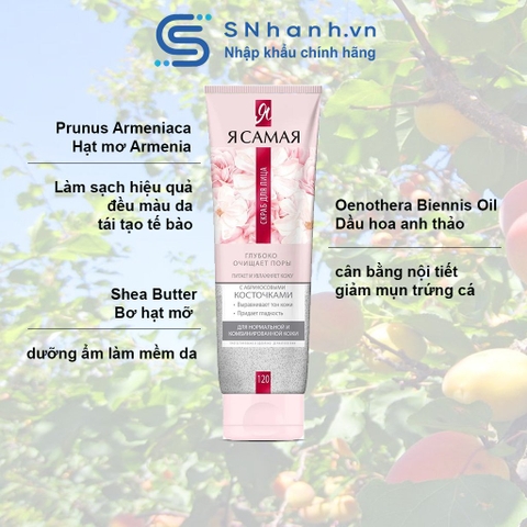 Tẩy tế bào chết mặt với hạt mơ Armenia “Tôi là nhất” Tuýp 120ml