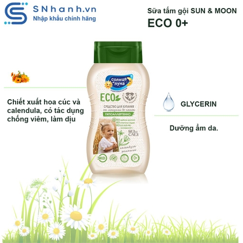 Sữa tắm gội ECO cho bé từ 0+ Sun & Moon 200ml