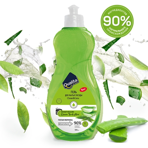 Nước rửa bát Qualita Organic 90% thành phần tự nhiên Chai 500ml