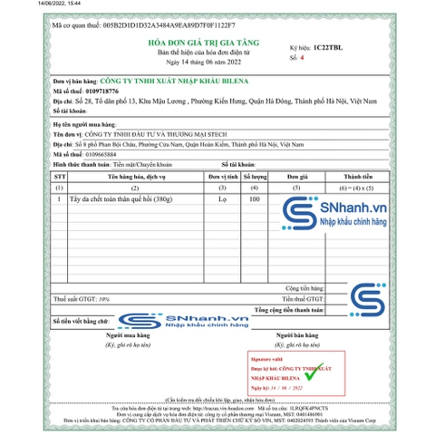 Tẩy tế bào chết quế hồi café Bilena 380Gr