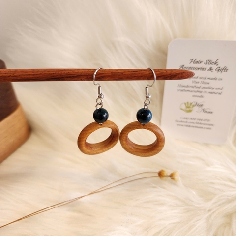 HOA TAI GỖ ĐÍNH HẠT ĐÁ 16