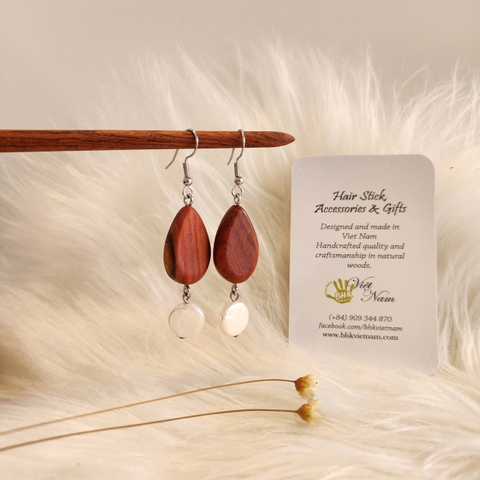 HOA TAI GỖ ĐÍNH HẠT ĐÁ 15