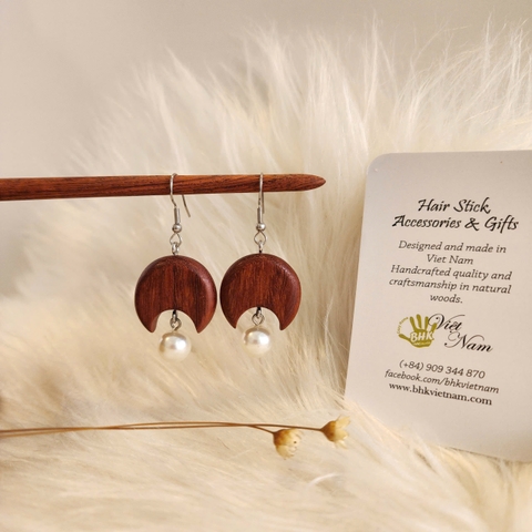 HOA TAI GỖ ĐÍNH HẠT ĐÁ 18