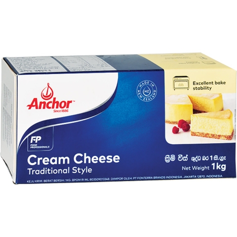 Phô mai kem Cream Cheese Anchor 1kg (12 Khối/T)