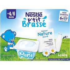 Sữa chua Nestle P'TIT BRASSE Natur 6*60g (vị tự nhiên)
