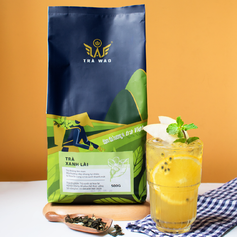 Trà xanh lài WAO 500g (22 Gói/T)