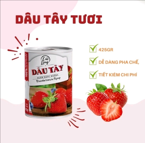 Dâu tây ngâm đường Cát Long 425g