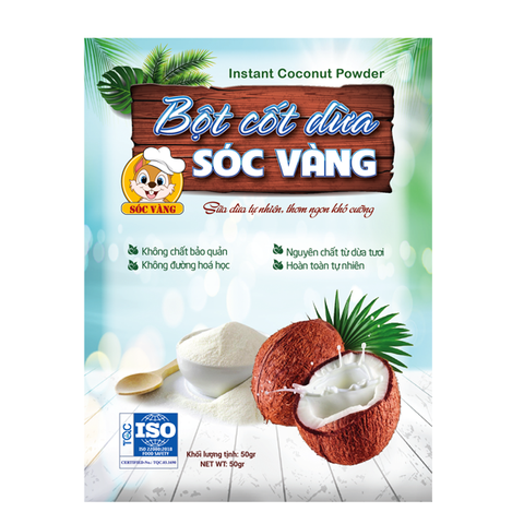 Bột cốt dừa Sóc Vàng 50g (60 Túi/T)