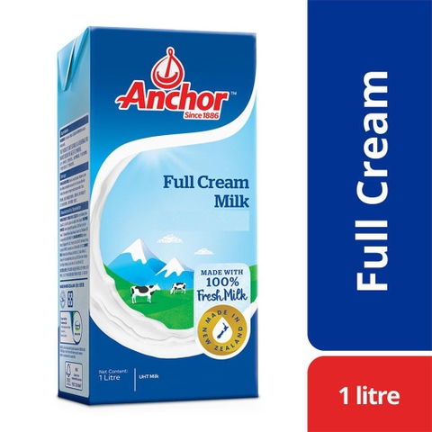 Sữa tươi full cream Anchor 1L (12 Hộp/T)