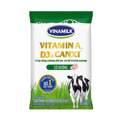 Sữa tươi bich có đường Vinamilk 220ml
