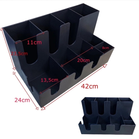 Kệ cốc mica 9 ngăn 2 tầng