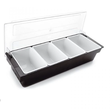 Khay topping nhựa 4 ngăn