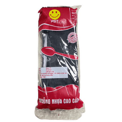 Muỗng nhựa đen dài PST (50 cái) (50 Bịch/T)