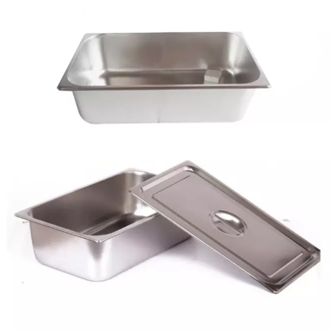 Khay topping inox 1/3 sâu 10cm (32x16x10cm)