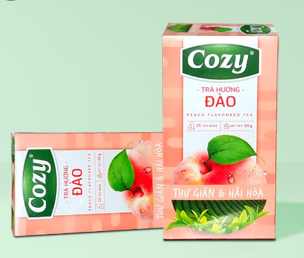 Trà ĐÀO Túi Lọc Cozy 25x2g (36 Hộp/T)