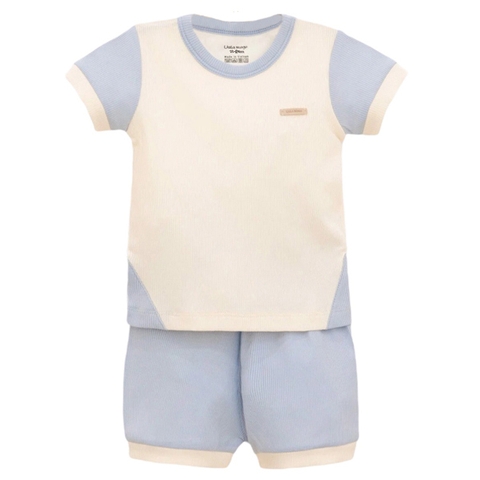 Đồ bộ Uala vải Tăm 3954 18-24M - Xanh dương